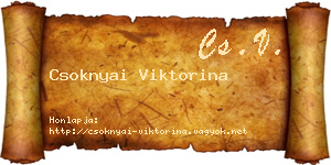 Csoknyai Viktorina névjegykártya